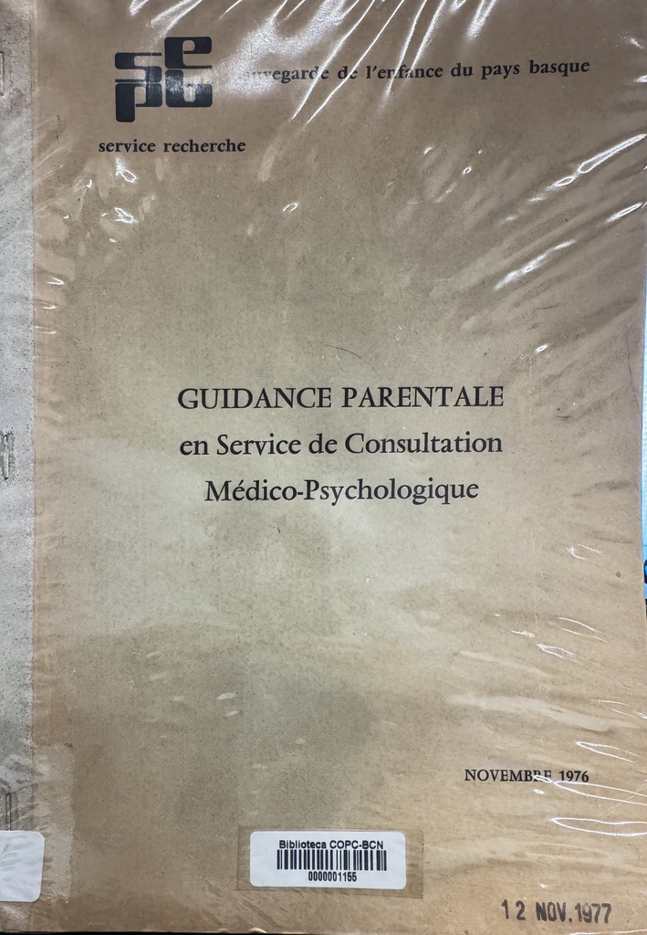 Guidance parentale en service de consultation médico-psychologique