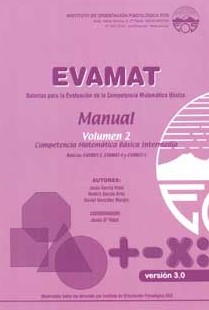 EVAMAT : baterías para la evaluación de la competencia matemática básica : Volumen II. Competencia matemática básica inicial / autores: J. Gª. Vidal, B.Gª. Ortiz, D. Glez. Manjón ; coordinador: J. Gª. Vidal