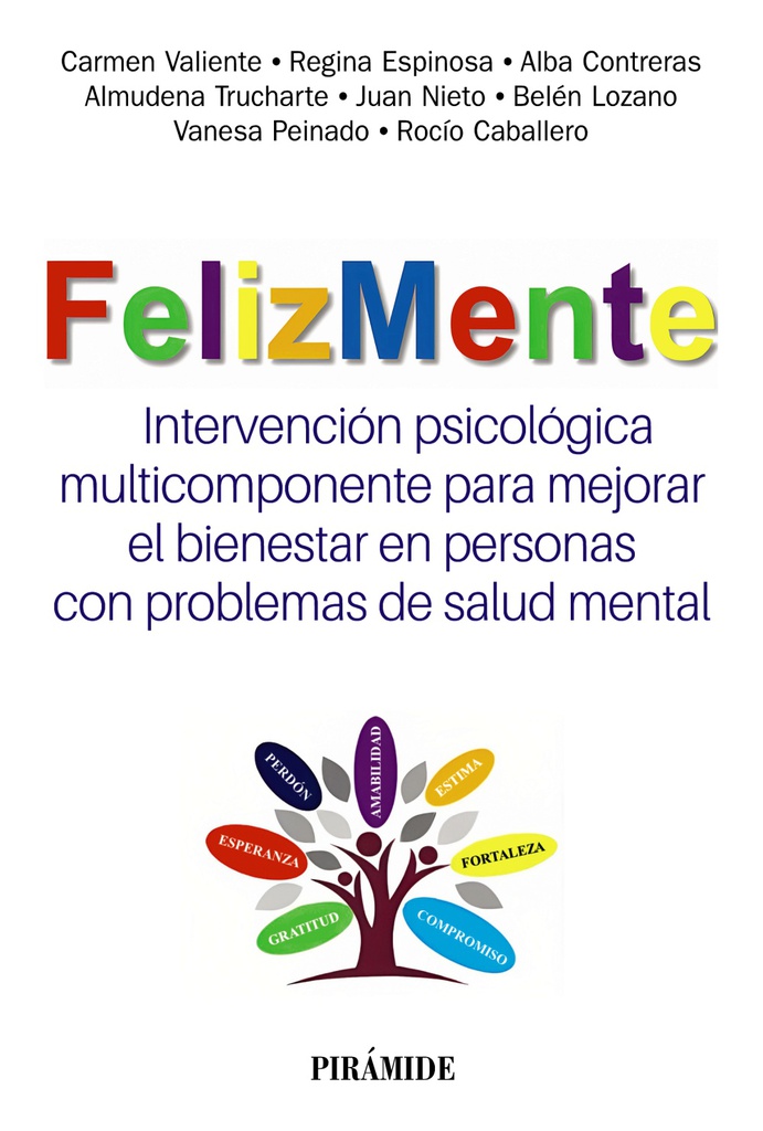 FelizMente : Intervención psicológica multicomponente para mejorar el bienestar en personas con problemas de salud mental / Carmen Valiente ; Regina Espinosa ; Alba Contreras ; Alumedena Trucharte ; Juan Nieto ; Belén Lozano ; Vanesa Peinado ; Rocío Caballero