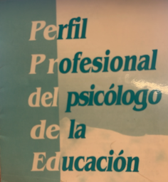 [1887] Perfil profesional del psicólogo de la educación 