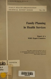 [2856] Evaluation of family planning in health services : report of a WHO Expert Committee