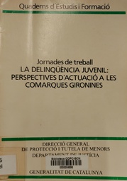 [3630] Jornades de treball La Delinqüència Juvenil : perspectives d'actuació a les comarques gironines
